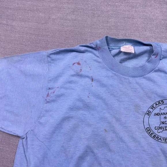 1983 NCCC Corvette Convention Indiana‎ Mens Light Blue T Shirt Large - Picture 5 of 14